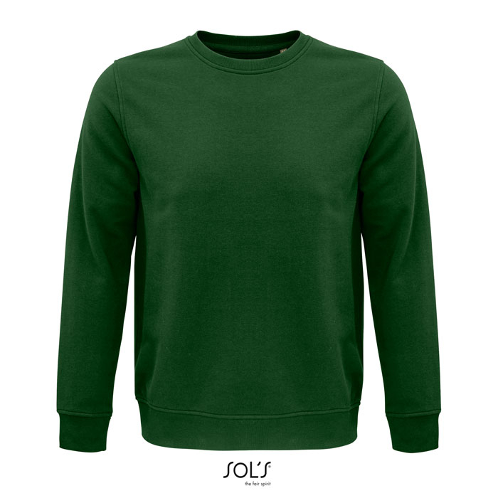 Sweat coton bio et rPET unisexe personnalisé 280g - COMET Vert bouteille